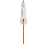 Parasol rectangulaire inclinable bois polyester haute densité 2L x 1 5l x 2 3H m crème