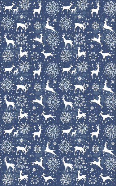 Tapis d'intérieur Noël 50 x 80 cm - Bleu