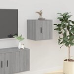vidaXL Meuble TV mural Sonoma gris 40x34 5x40 cm