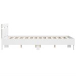 vidaXL Cadre de lit avec tête de lit et LED blanc 120x190 cm