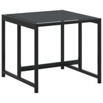 vidaXL Ensemble à manger de jardin 15 Pièces noir textilène