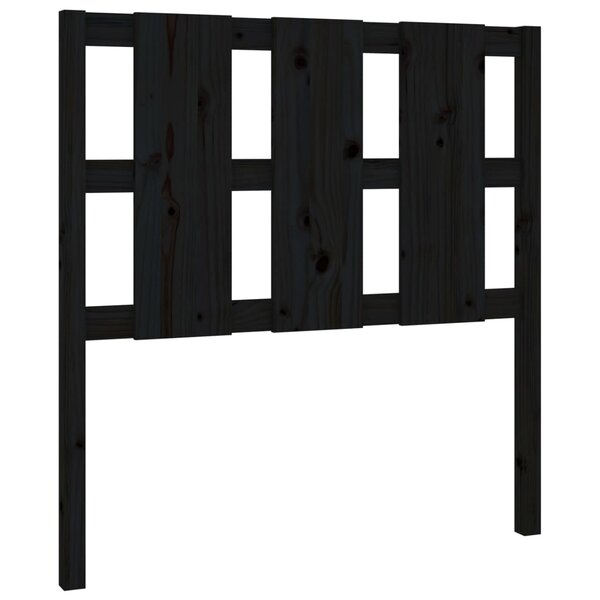 vidaXL Tête de lit Noir 95 5x4x100 cm Bois massif de pin