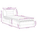 vidaXL Lit avec matelas marron 90x200 cm similicuir