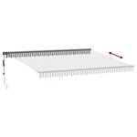 vidaXL Auvent rétractable automatique avec LED anthracite et blanc