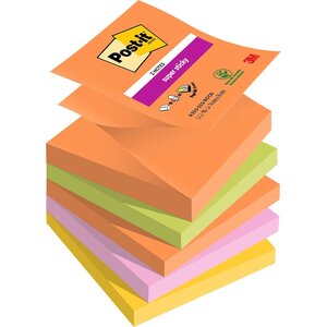 Pack 5 Bloc Adhésif Super Sticky Z-Notes 76 x 76 mm Boost Collection POST-IT