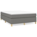 vidaXL Cadre de lit Gris foncé 140 x 200 cm Tissu