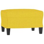 vidaXL Ensemble de canapés 3 Pièces avec coussins jaune clair tissu