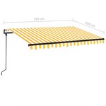 vidaXL Auvent rétractable automatique 350x250 cm Jaune et blanc