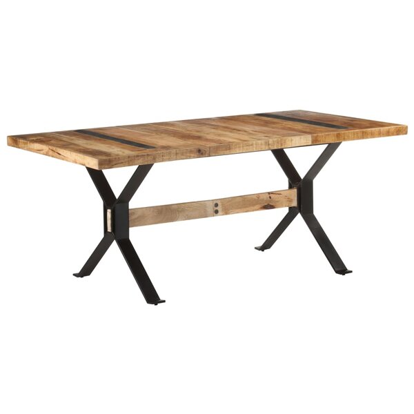 vidaXL Table de salle à manger 180x90x76 cm Bois de manguier brut