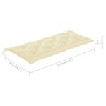 vidaXL Banc de jardin avec coussin 120 cm Bambou