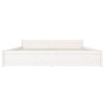 vidaXL Cadre de lit Blanc Bois massif 180x200 cm Super King