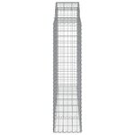 vidaXL Paniers à gabions arqués 8 Pièces 200x50x160/180 cm Fer galvanisé