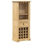 vidaXL Casier à vin Corona 56x35x120 cm bois massif de pin