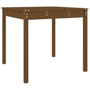 vidaXL Table de jardin marron miel 82 5x82 5x76 cm bois massif de pin