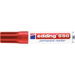 Marqueur Permanent 550 rouge 3-4 mm x 10 EDDING