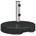 vidaXL Base de parasol avec roulettes avec poignée Granit Noir 29 kg Ronde