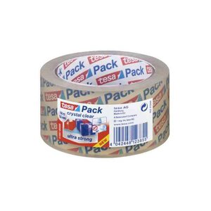 Rouleau Adhésif Transparent Crystal clear ultra puissant 50mm x 66m x 6 TESA