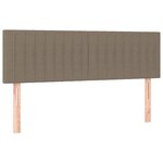 vidaXL Têtes de lit 2 Pièces Taupe 72x5x78/88 cm Tissu