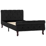 vidaXL Cadre de lit Noir Velours 90 x 200 cm