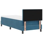 vidaXL Lit à ressort avec matelas et LED Bleu Foncé 80x200 cm Velours