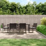 vidaXL Ensemble à manger de jardin 7 Pièces coussins résine tressée acier
