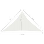 vidaXL Voile d'ombrage 160 g/m² Blanc 4x4x5 8 m PEHD