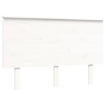 vidaXL Cadre de lit avec tête de lit blanc 140x190 cm bois massif