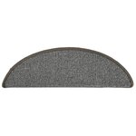 vidaXL Tapis de marches d'escalier 15 Pièces Gris 56x17x3 cm