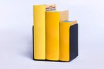 Lot de 2 Serre-livres prot. de surface 14x12x14 cm Noir MAUL