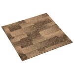 vidaXL Carreaux de tapis de sol 20 Pièces 5 m² Marron