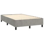 vidaXL Sommier à lattes de lit et matelas Gris clair 120x200cm Velours