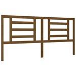 vidaXL Cadre de lit avec tête de lit marron miel 200x200cm bois massif