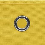 vidaXL Boîtes de rangement 4 Pièces Jaune 32x32x32 cm Tissu