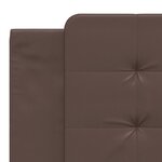vidaXL Cadre de lit avec tête de lit marron 180x200 cm Similicuir