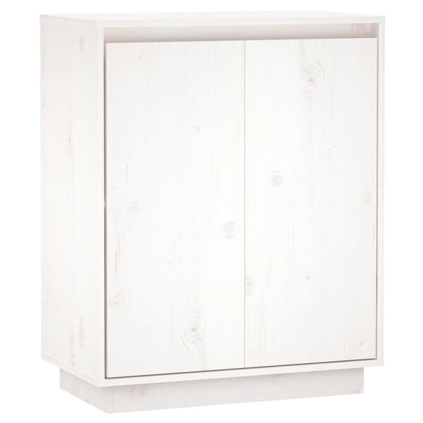 vidaXL Buffet Blanc 60x34x75 cm Bois massif de pin