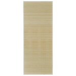 vidaXL Tapis en bambou naturel à latte rectangulaire 120 x 180 cm