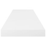 vidaXL Étagère murale flottante 2 Pièces Blanc brillant 80x23 5x3 8cm MDF