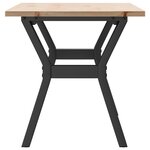 vidaXL Table basse cadre en Y 100x50x45 cm bois de pin massif et fonte