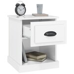 vidaXL Tables de chevet 2 Pièces blanc brillant 39x39x47 5 cm