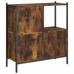 vidaXL Bibliothèque chêne fumé 72x28x77 5 cm bois d'ingénierie