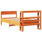 vidaXL Cadre de lit sans matelas cire marron 90x190 cm bois pin massif