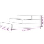 vidaXL Jardinière Blanc 78x78x27 cm Bois massif de pin