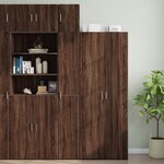 vidaXL Armoire de rangement mince chêne marron 30x42 5x225 cm