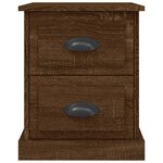 vidaXL Table de chevet chêne marron 39x39x47 5 cm bois d'ingénierie