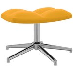 vidaXL Chaise de relaxation avec tabouret Jaune moutarde Velours