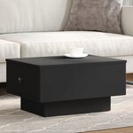 vidaXL Table basse noir 60x45x31 cm bois d'ingénierie