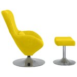 Fauteuil Œuf vidaXL avec repose-pieds en velours jaune