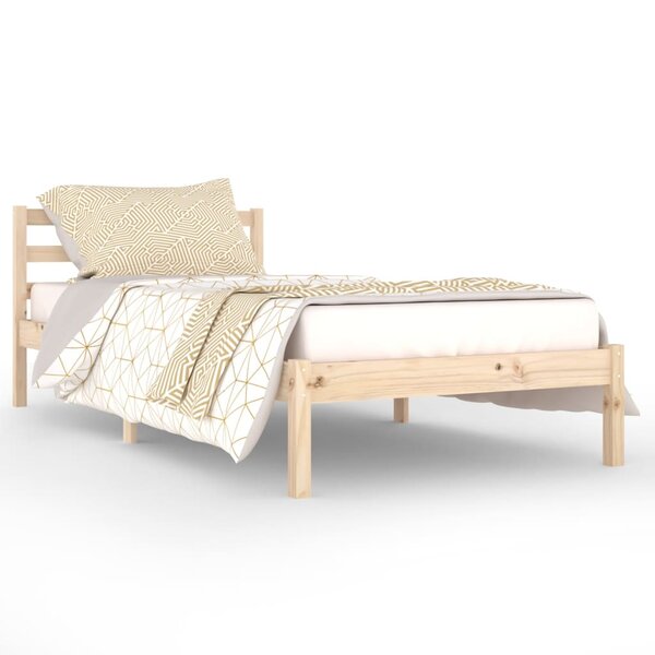 vidaXL Cadre de lit Bois de pin massif 90x200 cm
