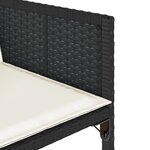 vidaXL Ensemble à manger de jardin 15 Pièces coussins noir résine tressée