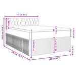 vidaXL Sommier à lattes de lit et matelas Vert foncé 160x200cm Velours